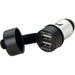 USB-Lader Dobbel, Kontakt m/sig. Støpsel 12-24V